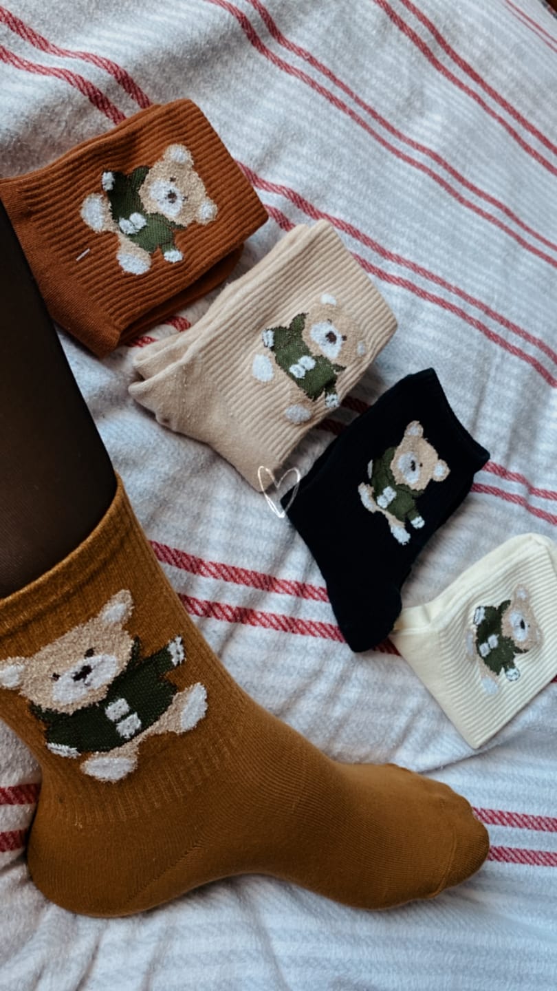 Customer photo review of Embroidered Bear Socks Pack
