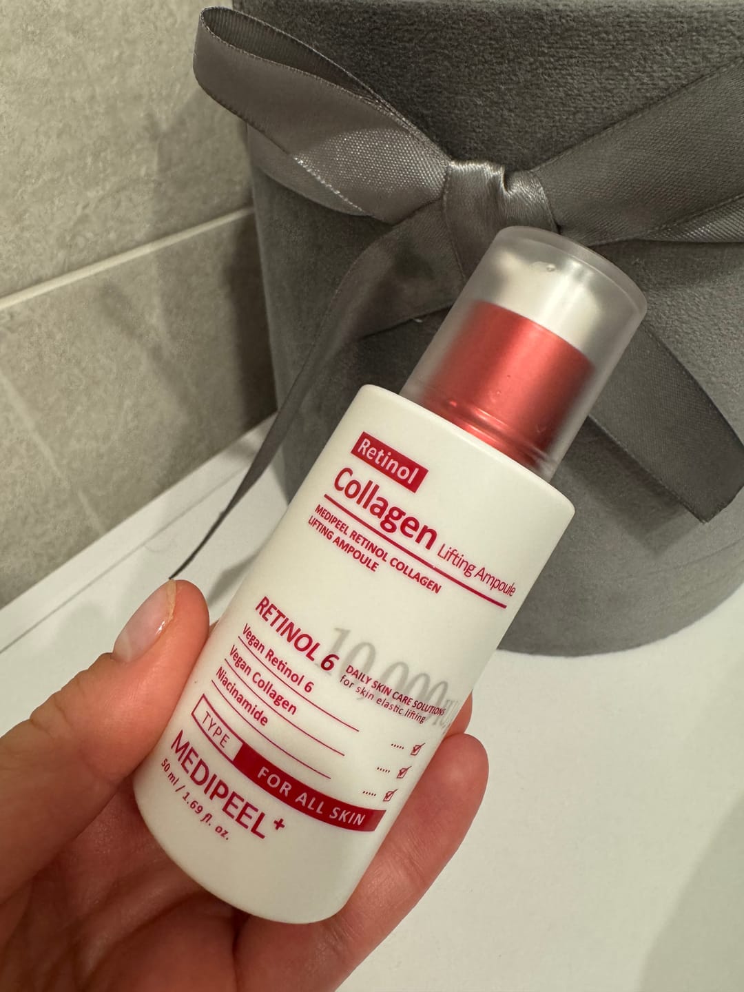 Customer photo review of Liftinga ampula ar retinolu un kolagēnu Medi-Peel Retinol Collagen Lifting Ampoule