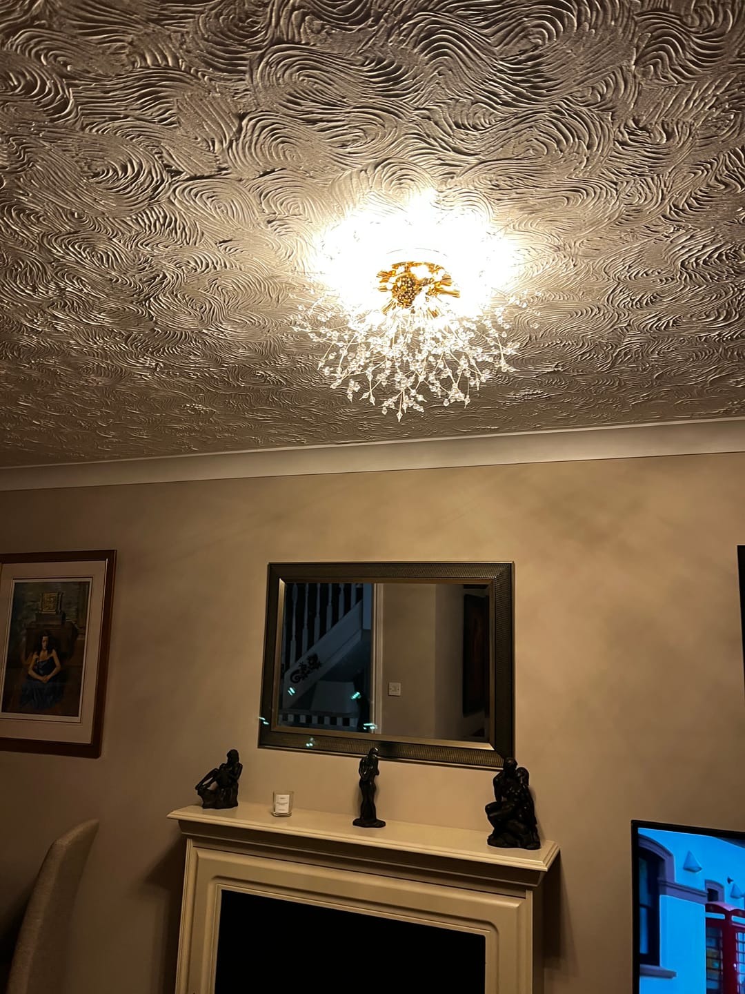 Customer photo review of Modern Beaded Sputnik Flush Mount Ceiling Light