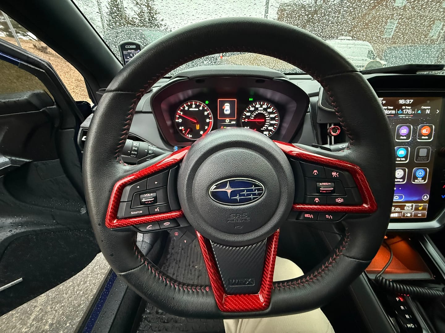 Customer photo review of 2022-25 Subaru WRX VB Carbon Fiber Steering Wheel Trims