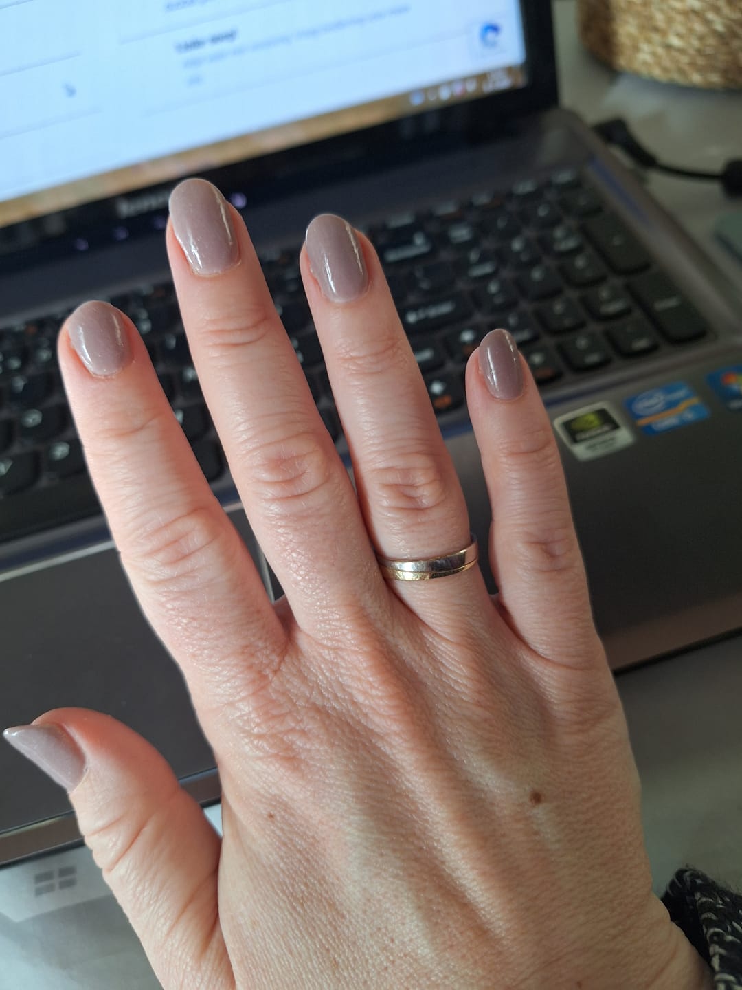 Customer photo review of Autumn Tea Gold Dipping Powder