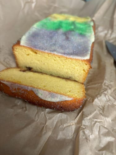 Customer photo review of Keto King Cake Pound Cake