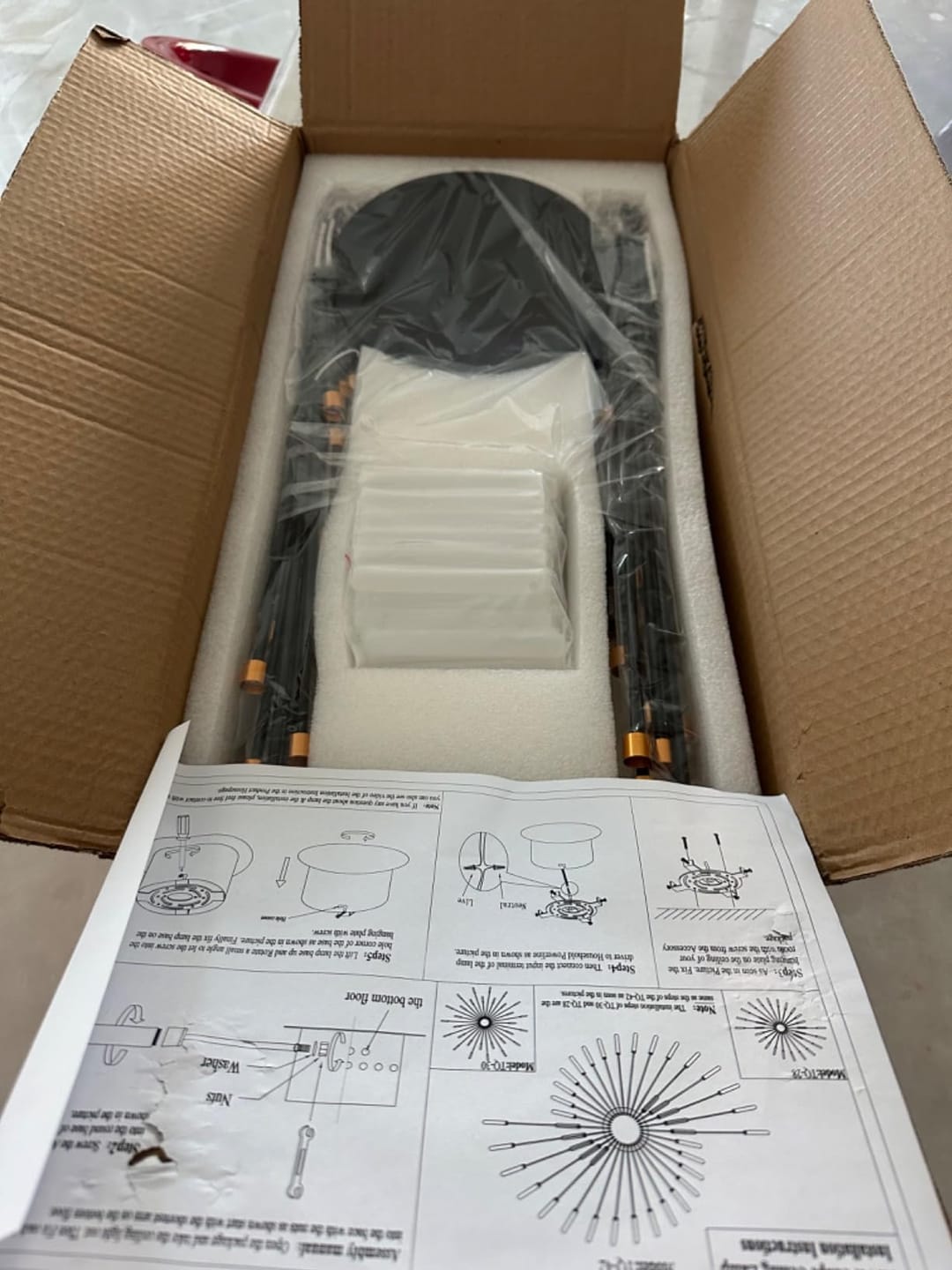 Customer photo review of WOMO Firework Starburst Flush Mount Ceiling Light-WM1000