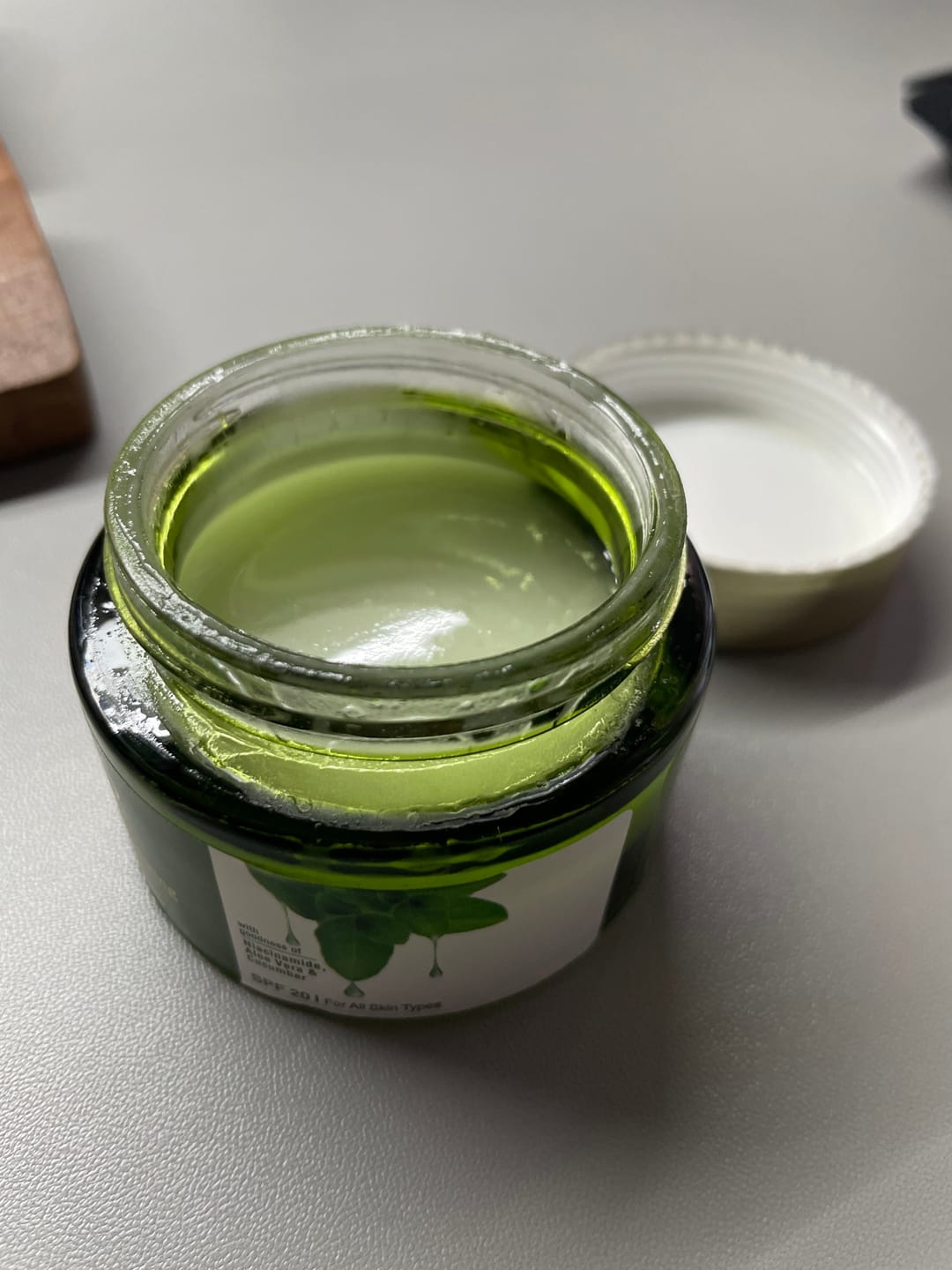 Customer photo review of Natural Green Tea HydraDetox Glow Boosting Day Crème SPF 20