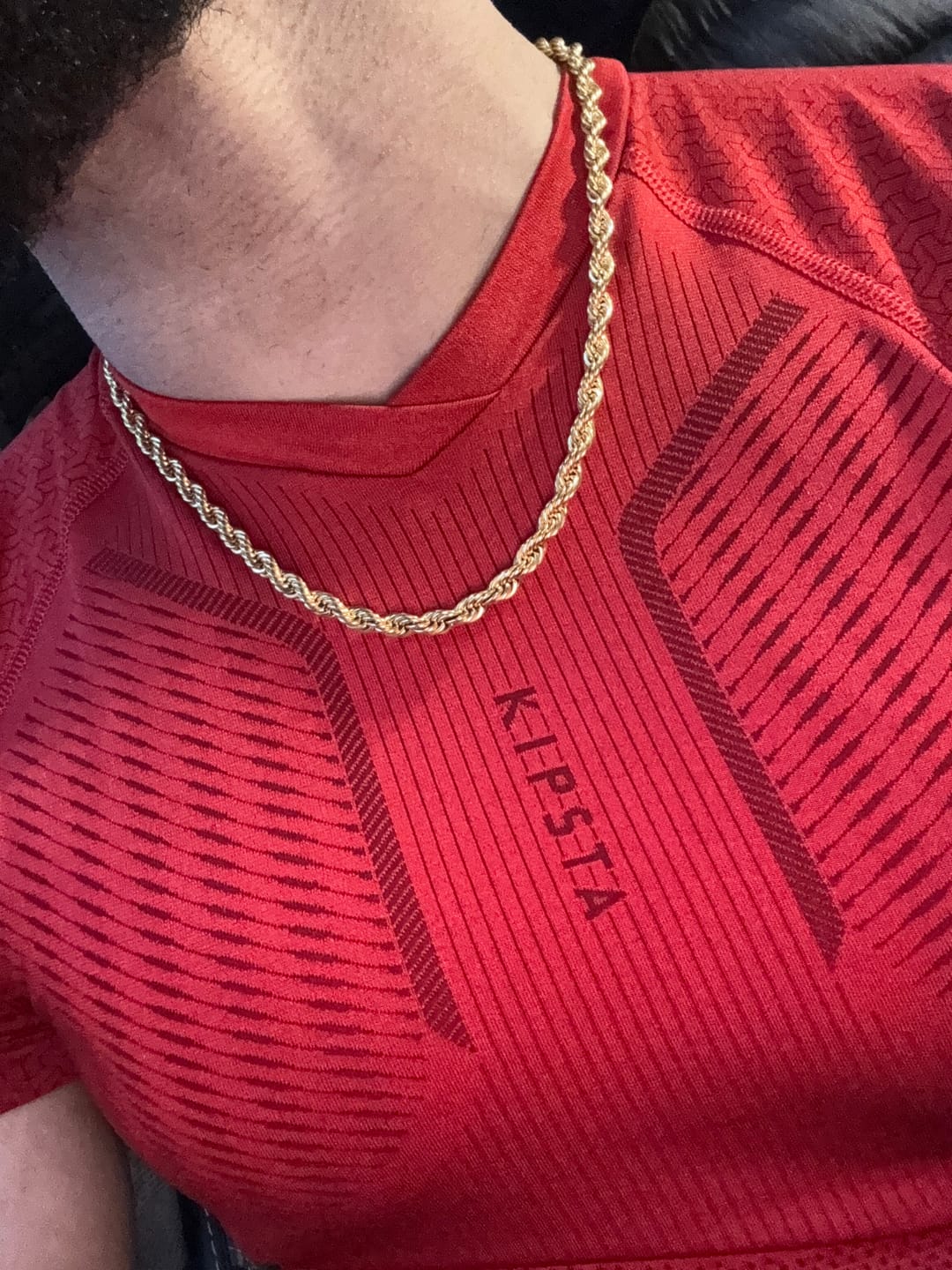 Customer photo review of CLEAN ROPE CHAIN. - 6MM 18K GOLD