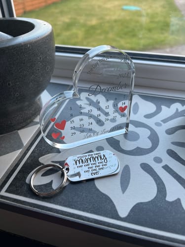 Customer photo review of The Day You Became My Mummy UV Heart