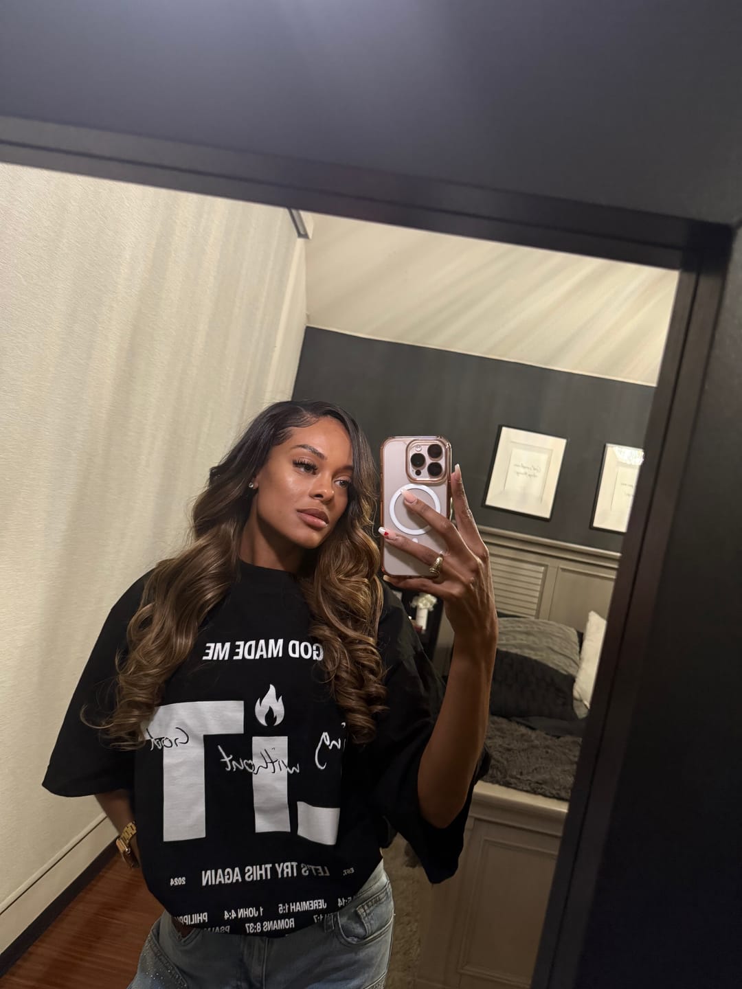 Customer photo review of Full Shine Sew In Hair Weft Bundles 100% Remy Human Hair Balayage (#1B/6/24)