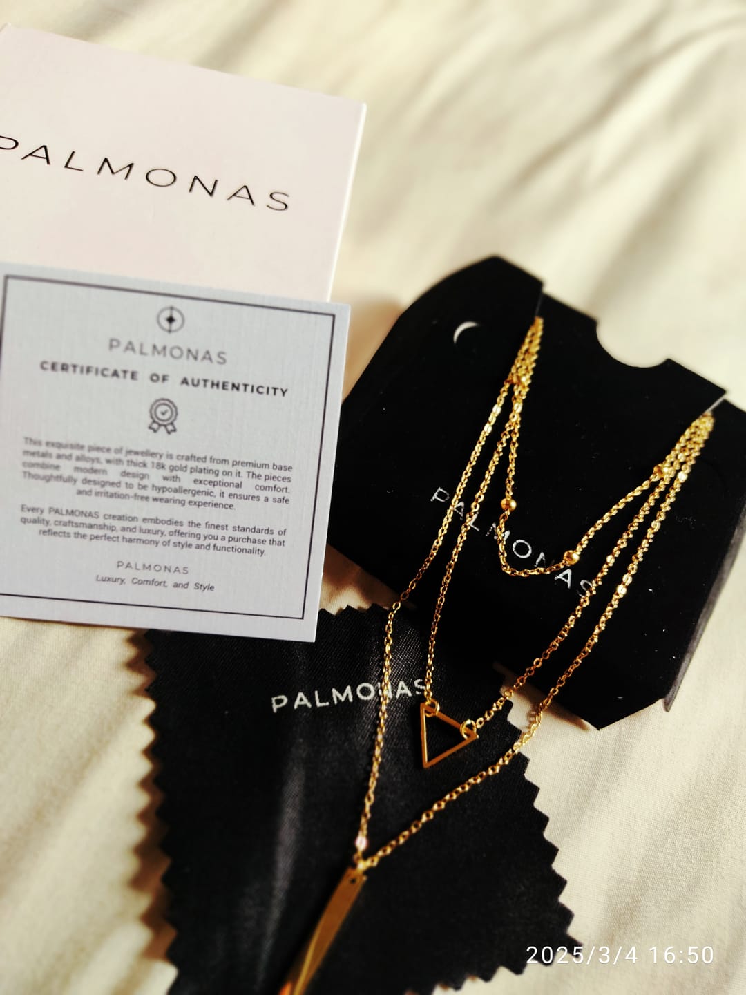 Customer photo review of Layered Luxe Necklace