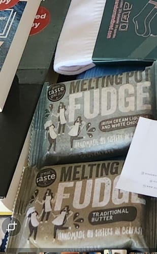 Customer photo review of Irish Cream Liqueur & White Chocolate Fudge | Melting Pot