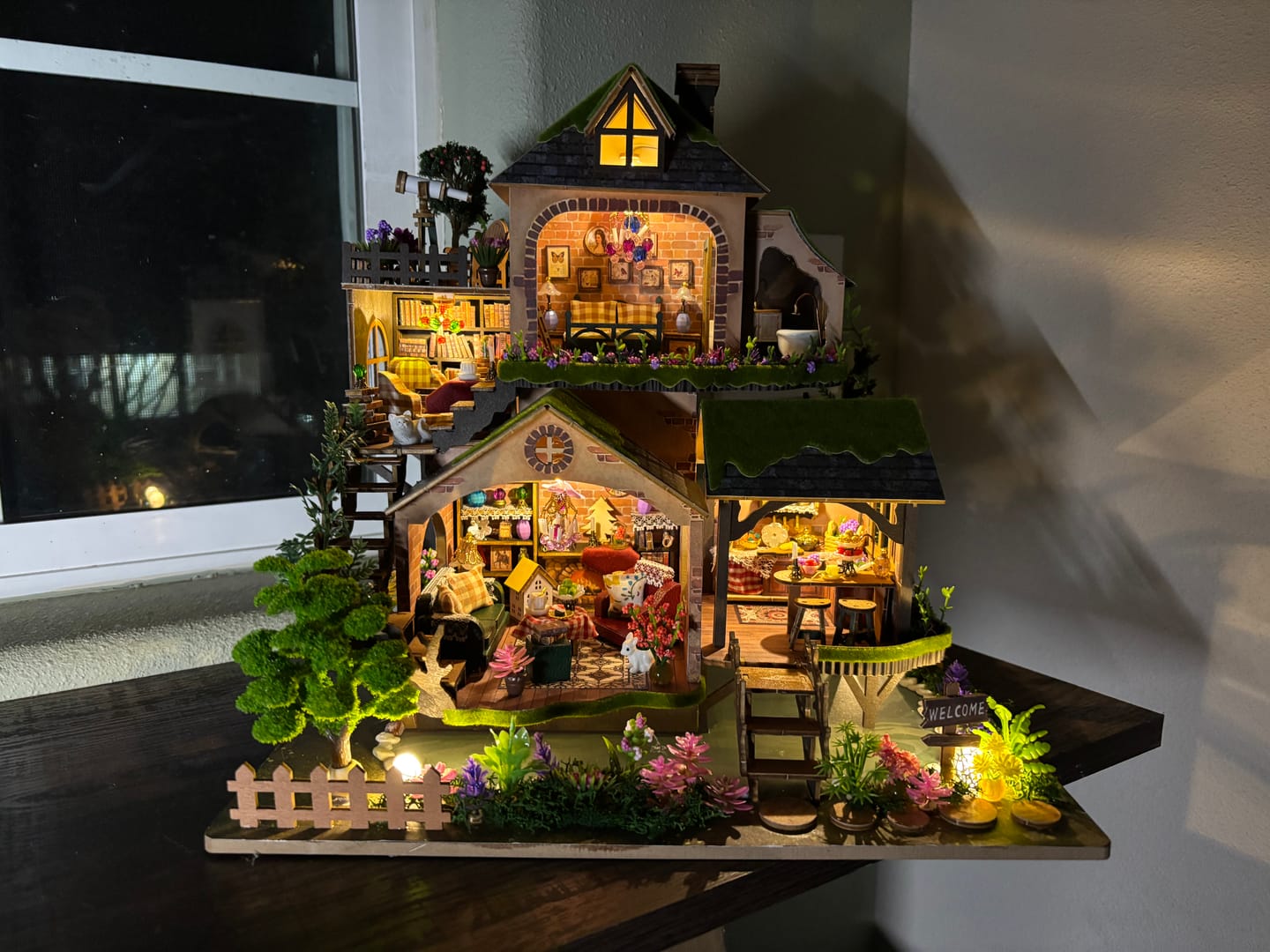 Customer photo review of rokrgeek Enchanted Forest Cottage Miniature House Kit