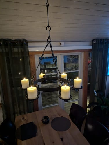 Customer photo review of Solid Stripe LED Bloklys Ø 8 X 12,5 Cm Hvid
