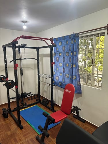 Customer photo review of Power Rack Pull Ups Sentadillas Dominada Jaula De Potencia