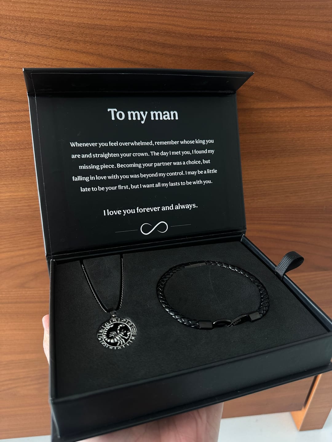 Customer photo review of Beyond Love Endless-Bracelets with Engraving - Zodiac Sign