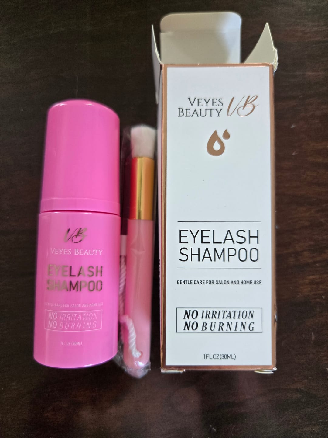 Customer photo review of Eyelash Shampoo Kit