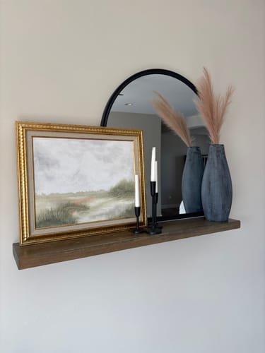 Customer photo review of Rustic Floating Shelves