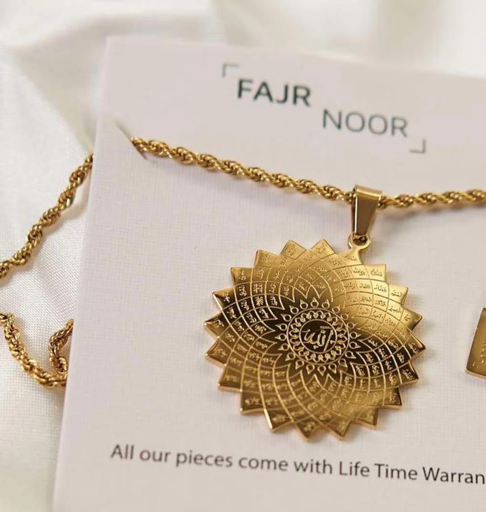 Customer photo review of 99 Names of Allah Necklace