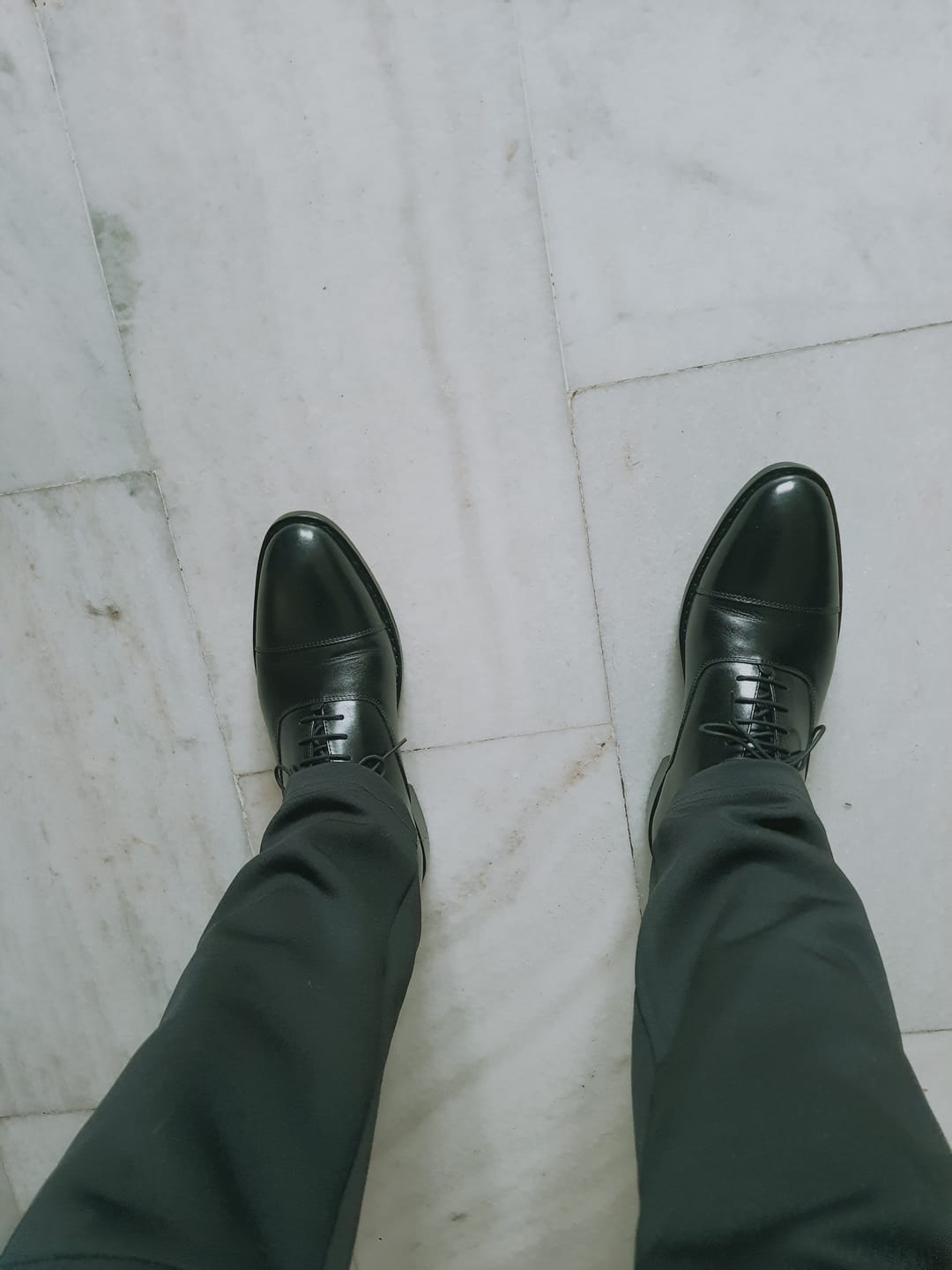 Customer photo review of Goodyear Welted - Cap Toe Oxfords - Black