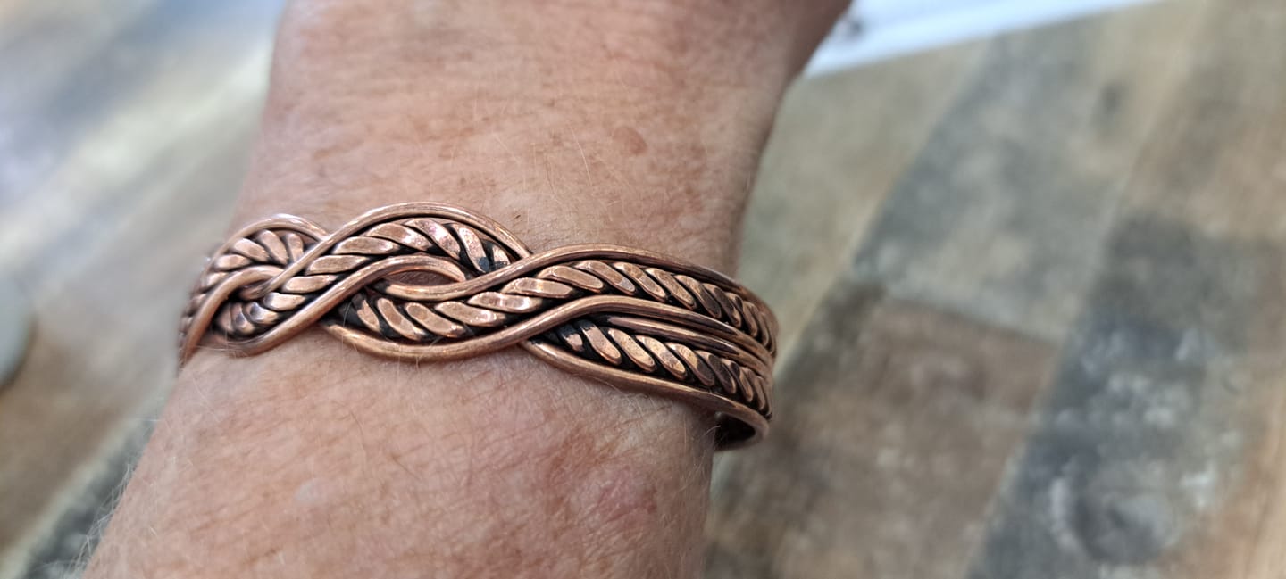 Customer photo review of Braid / Magnetic / Copper Bracelet