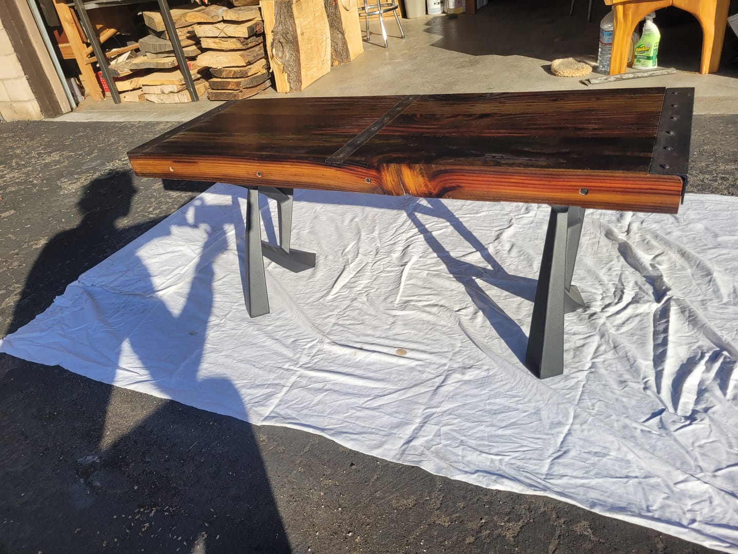 Customer photo review of Bench Legs 107 Draco 16H Metal DIY Furniture