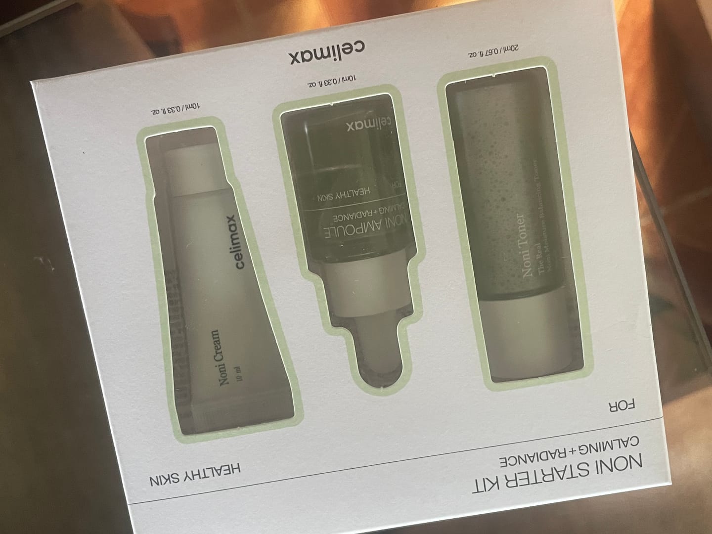 Customer photo review of Noni Starter Kit Calming + Radiance