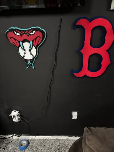 Customer photo review of Arizona Diamondbacks Mascot 3D Vintage Metal Wall Art