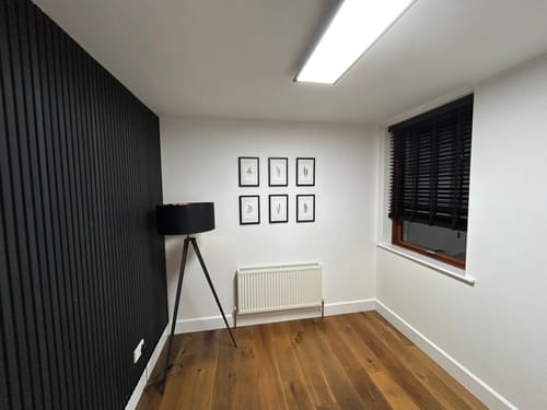 Customer photo review of Wooden Wall Panel | Black Oak | Premium 3-sided Wood Veneer