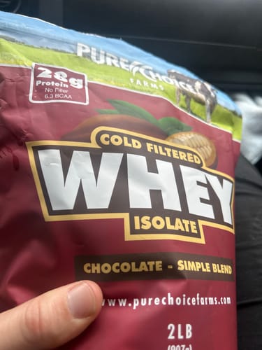 Customer photo review of Whey Protein Isolate Chocolate