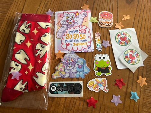 Customer photo review of Bloody Teeth Socks!