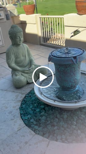Customer video review of Two Button Fountain Pump and Battery Compartment - no connection port