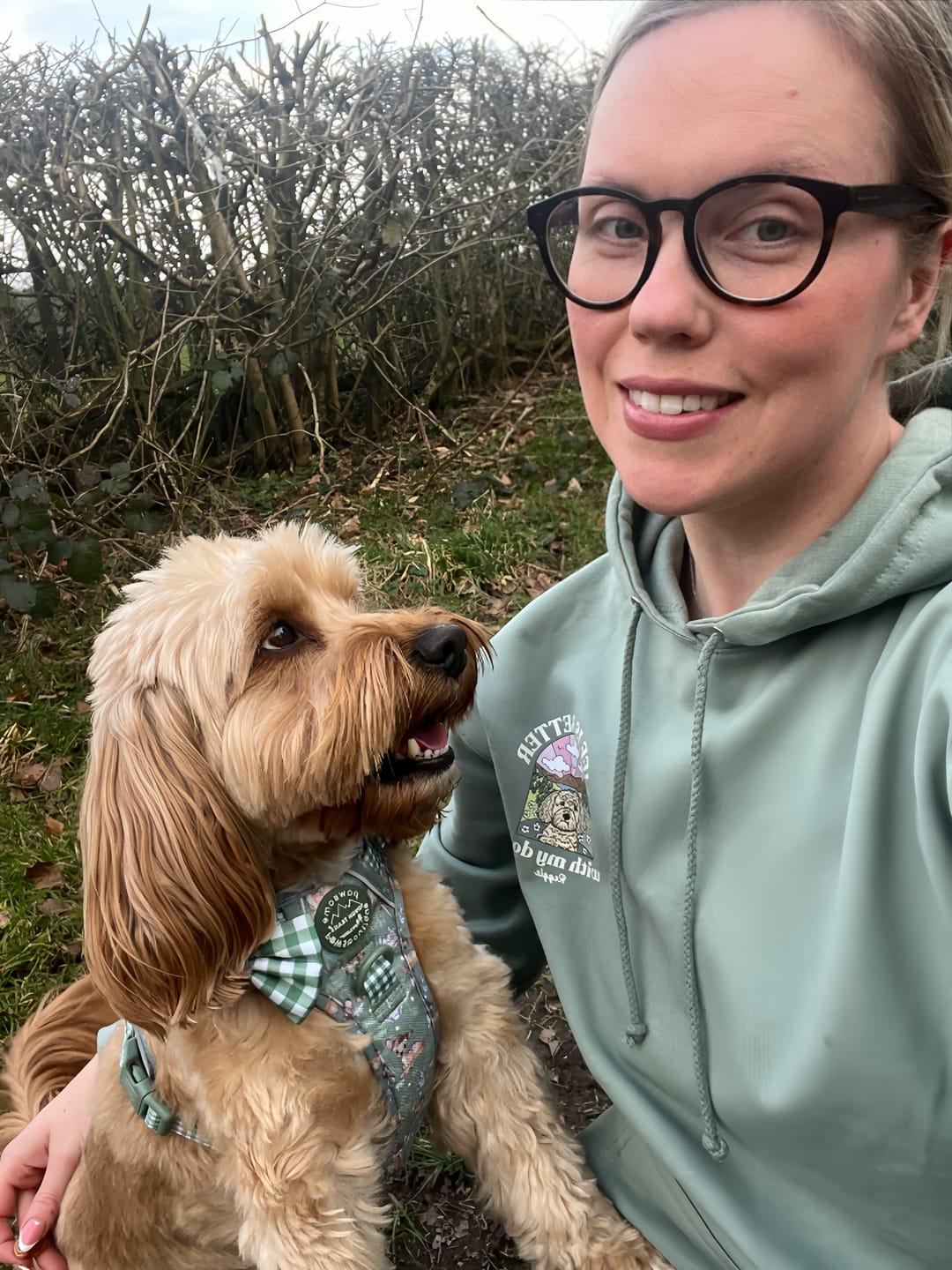 Customer photo review of Personalised Life is Better with your dog Hoody