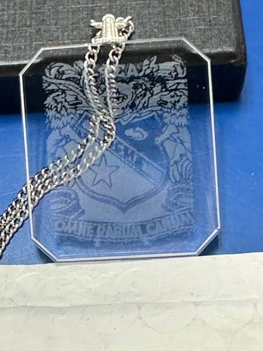 Customer photo review of For Memorial - I Will Carry You With Me Until I See You Again Transparent Photo Custom Necklace