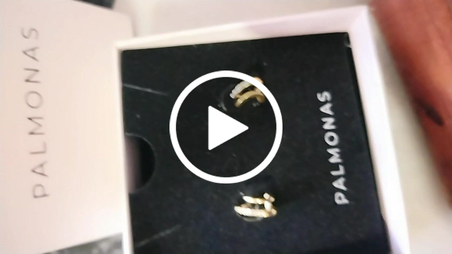 Customer video review of Crystal Curve Earrings