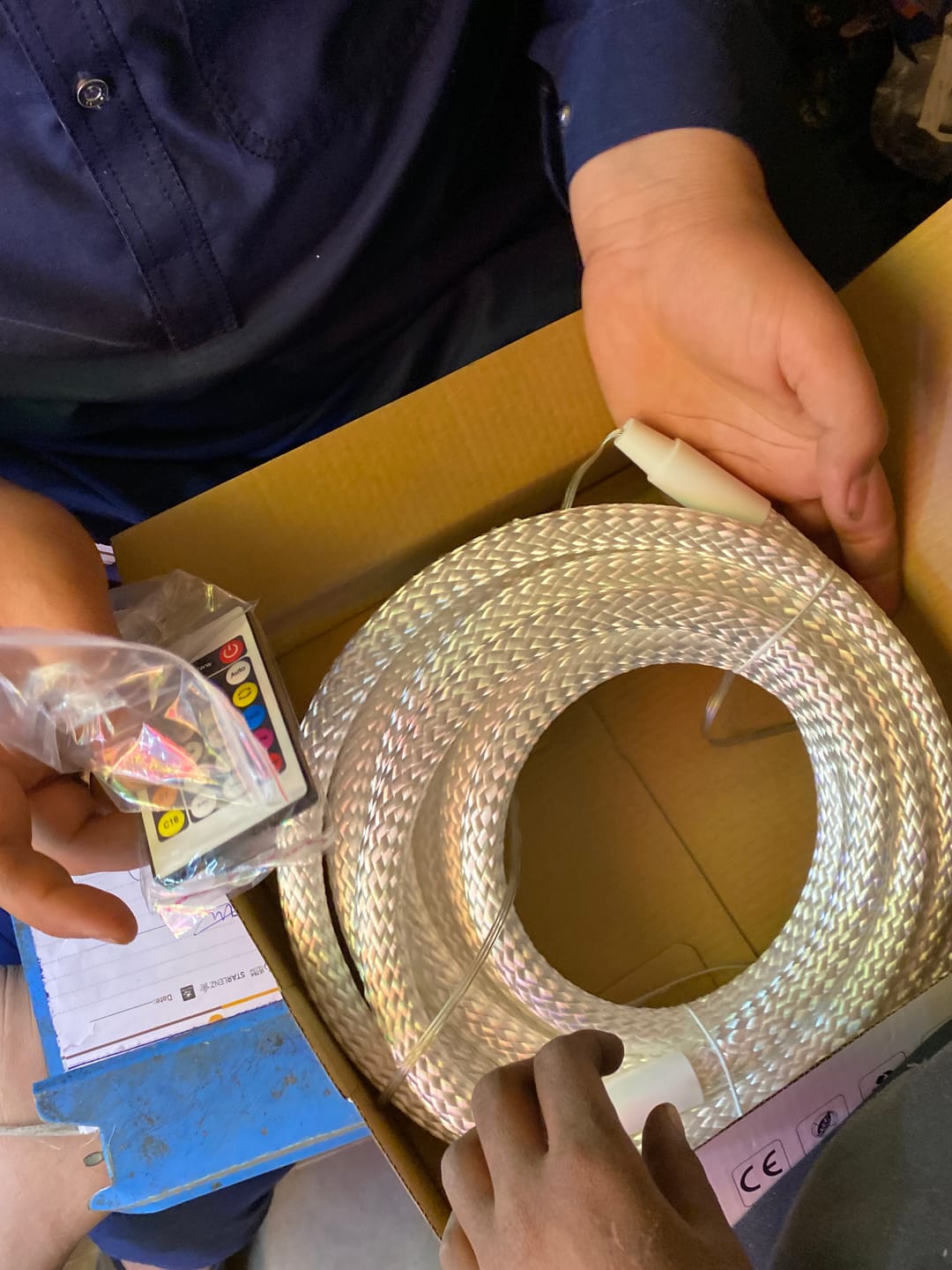 Customer photo review of RGB NYLON ROPE LIGHT