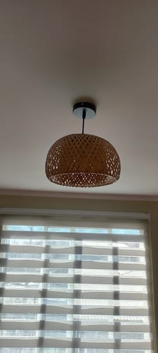 Customer photo review of Lampara Colgante Techo Ratan Modelo OLIVA