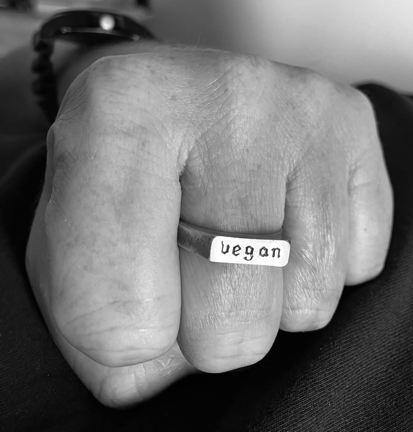 Customer photo review of Vegan | Silver Ring