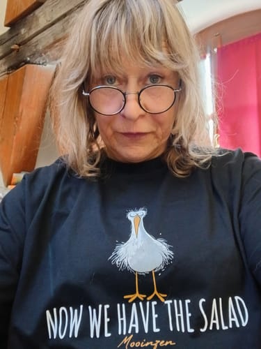 Customer photo review of Now we have the Salad · Unisex Premium Bio T-Shirt