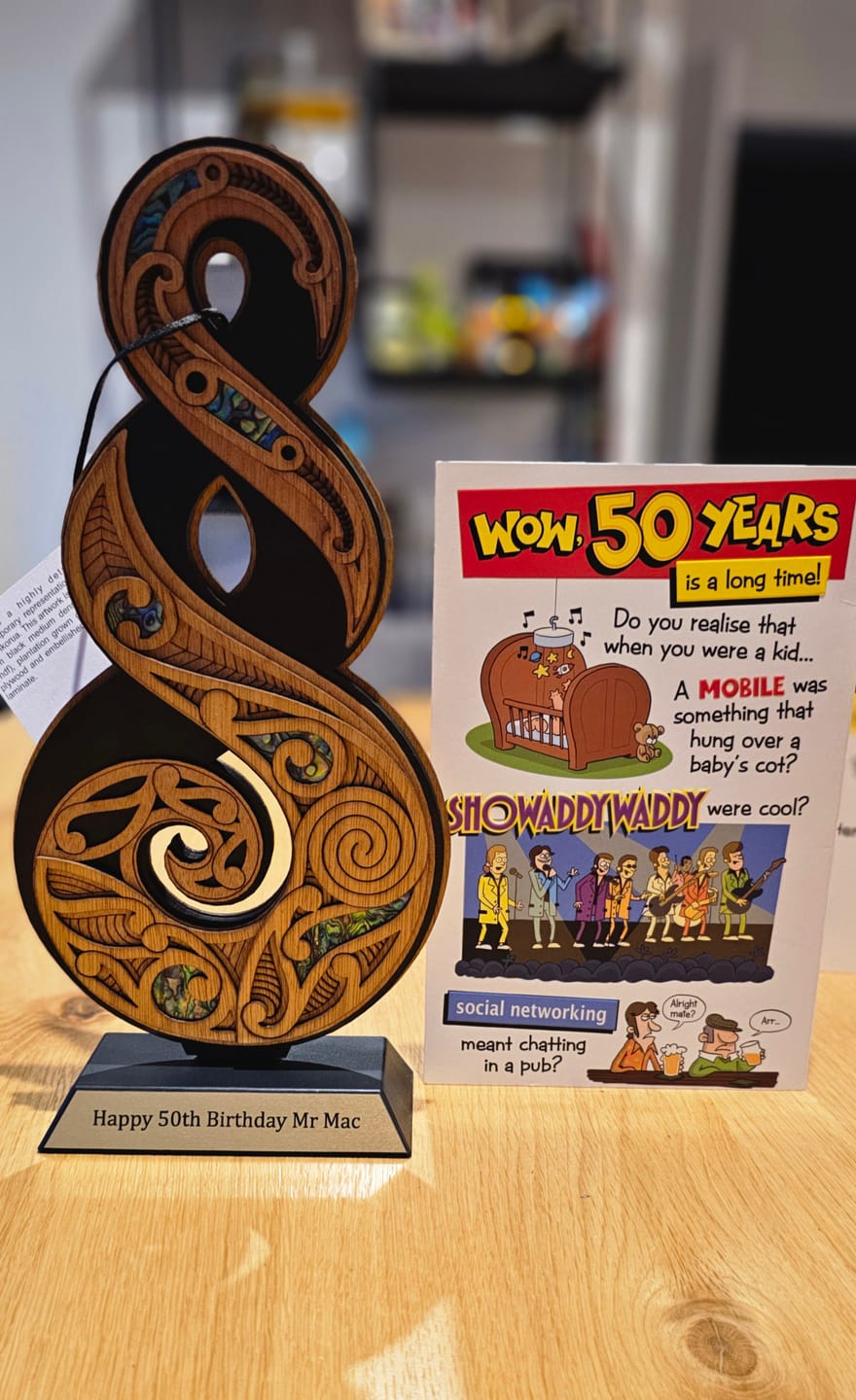 Customer photo review of Maori Friendship or Love Twist Trophy Ornament