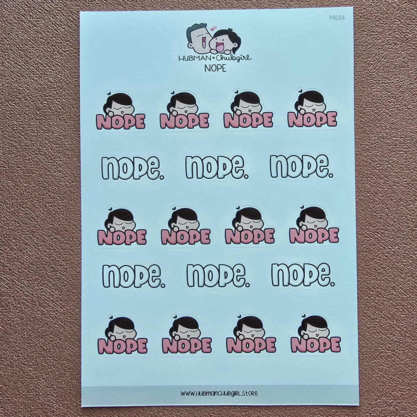 Customer photo review of Nope Planner Stickers