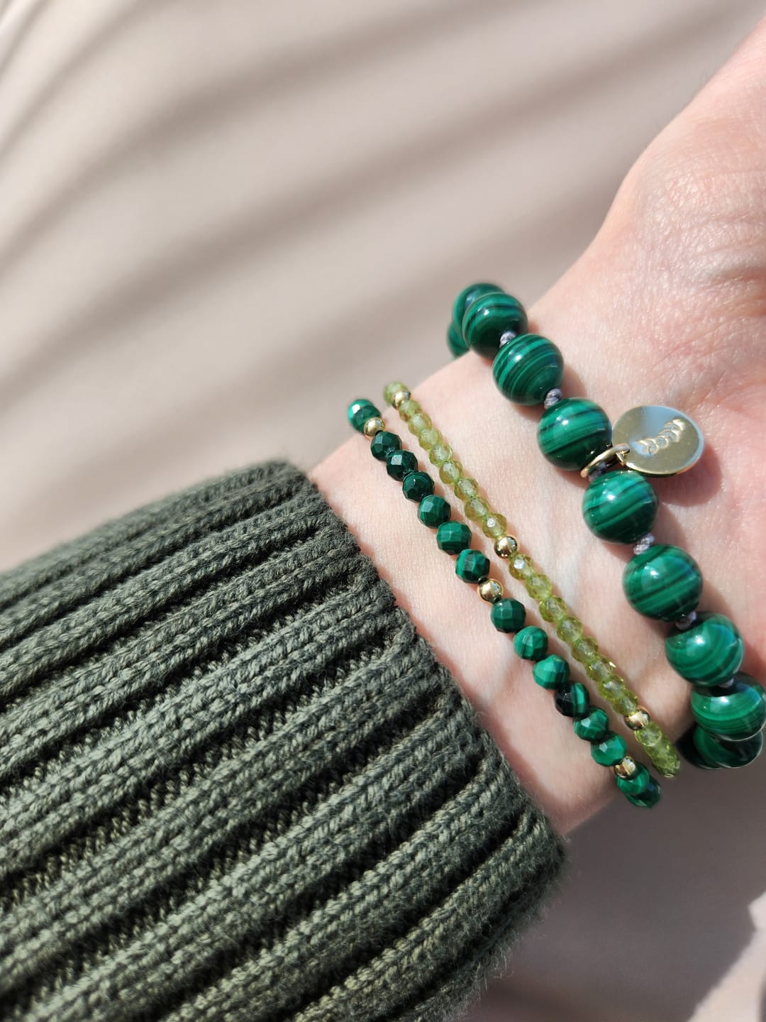 Customer photo review of Balance Intention Bracelet | Peridot