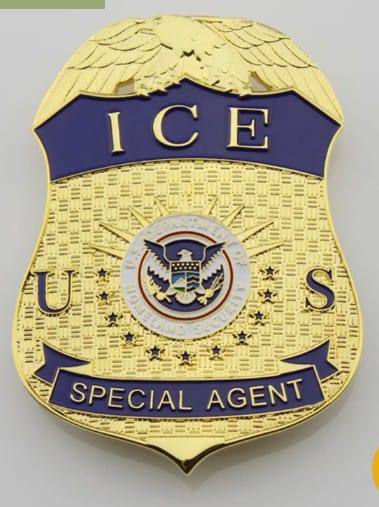 Customer photo review of US ICE Special Agent Badge Solid Copper Replica Movie Props