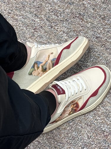 Customer photo review of The Creation of Adam Sneakers