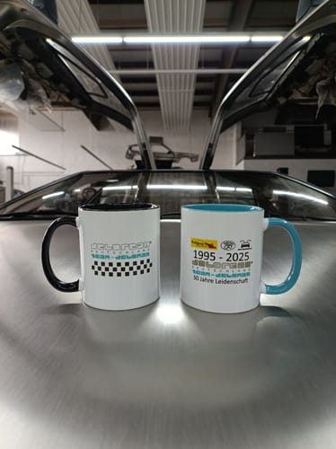 Customer photo review of TassenExpress - Becher Keramik Tasse mit Logo bedruckt 325ml Firmenlogo