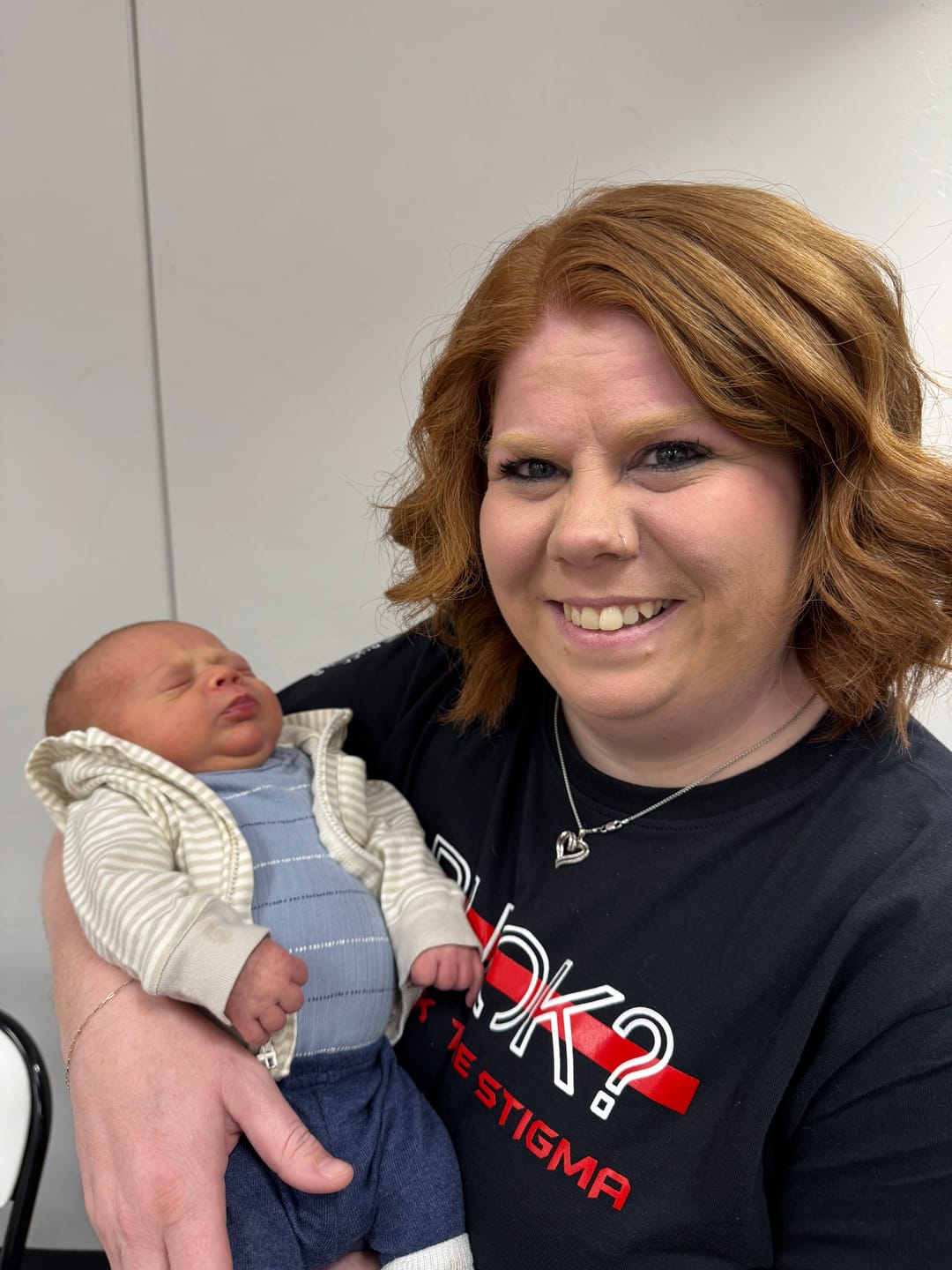 Customer photo review of Stigma-Breaking Unisex Tee- Red Line