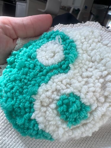 Customer photo review of MugStitch punch needle kit for coasters