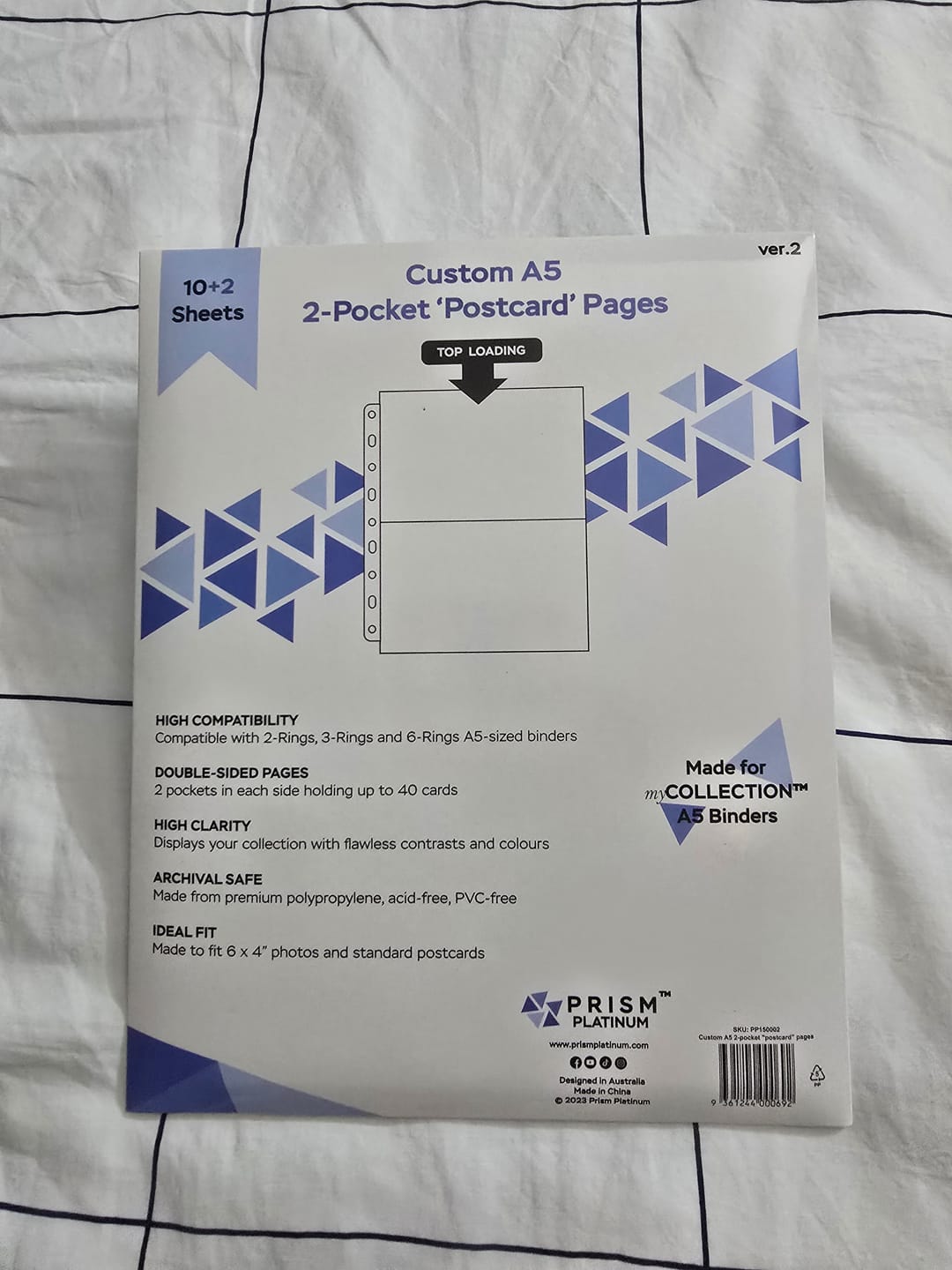 Customer photo review of [Version 2] Custom A5 pages - 2-Pocket - Postcards