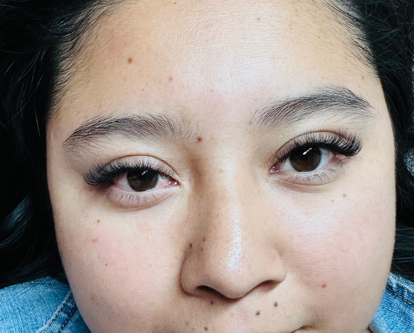 Customer photo review of Mixed Volume Lashes