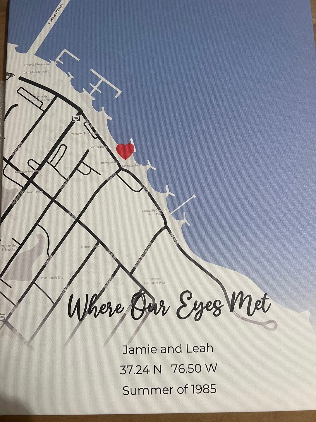 Customer photo review of Where it all began - Personalised Poster