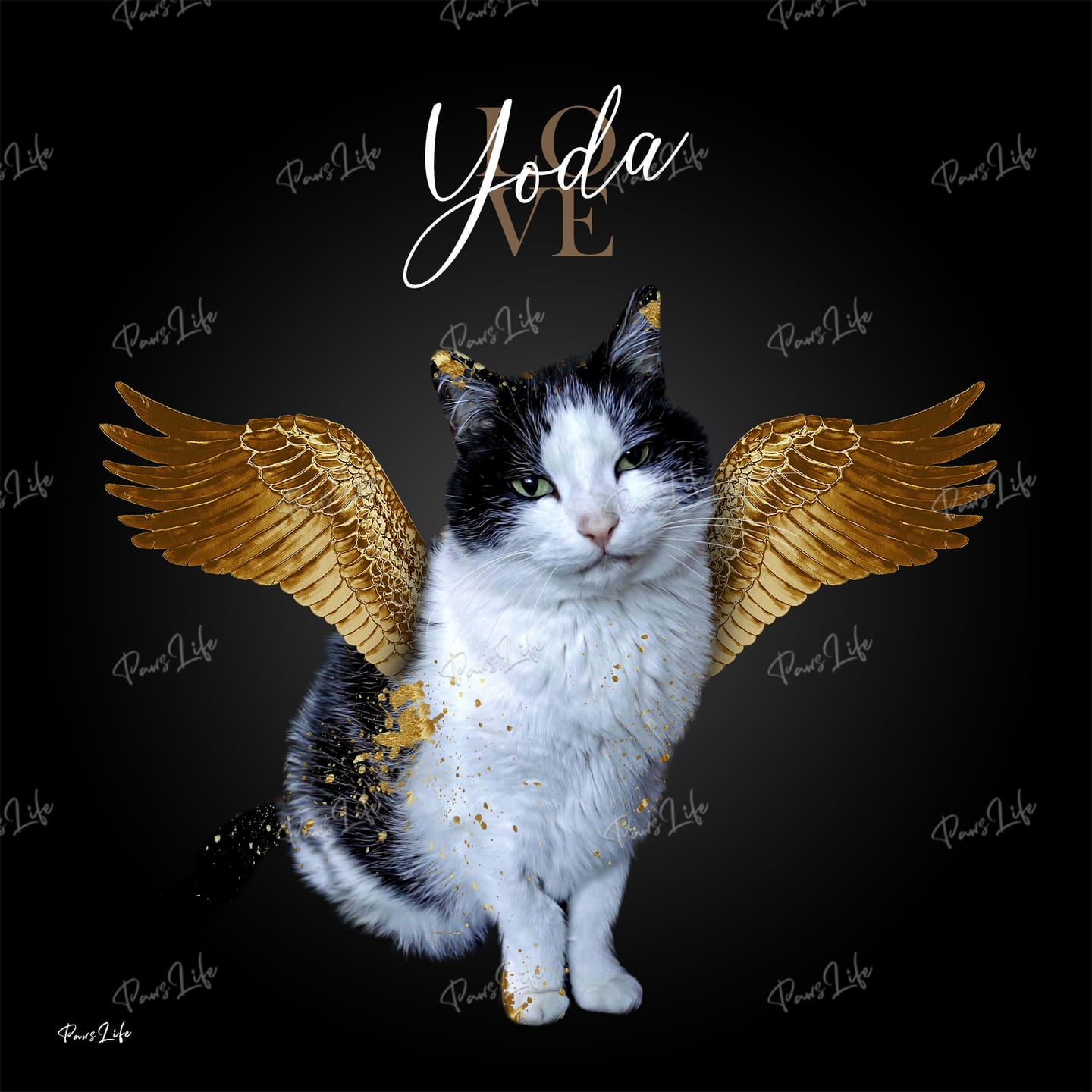 Customer photo review of Personalisiertes Portrait - Goldener Engel Stil