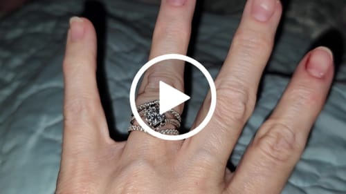 Customer video review of Angel kiss Round Moissanite Sterling Silver Ring