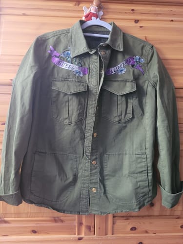 Customer photo review of GUESS shirt damen Military Style, Bluse, Top Gr. S